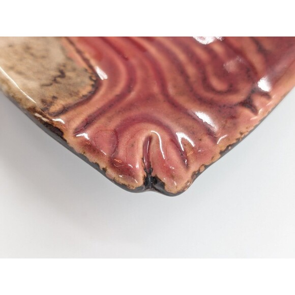 Pier 1 One Imports Hand Painted Fish Shaped Trinket Dish Bowl Tray Nautical 12" - Picture 11 of 11